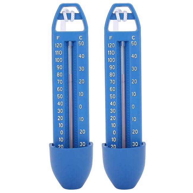 Thermomètre Flottant Pour Piscine, Spa, Aquarium - Double écran (°C/°F), Cordon, Temps De Réponse Rapide, Facile à Lire