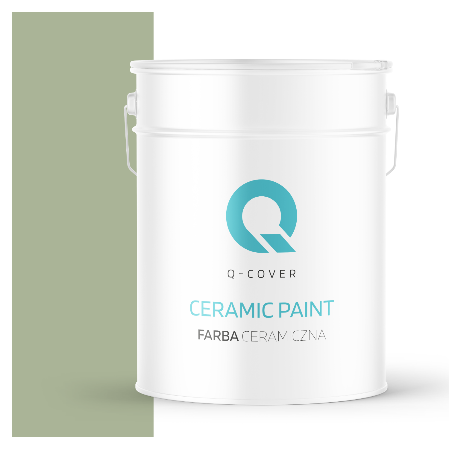 Farba Ceramiczna Do Ścian i Sufitów Q-Cover Zielony H2143 Głęboki Mat 10L