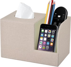 Xoenoiee Boîte à Mouchoirs Carrée En Cuir Avec Motif Champignons Sauvages Pour Salle De Bain, Comptoir, Tables De Nuit, Bureau Et Voiture