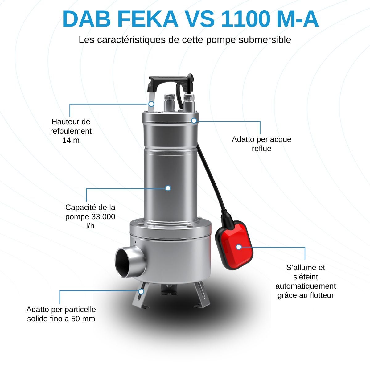 DAB Feka VS 1100 M-A Pompe de relevage - 3