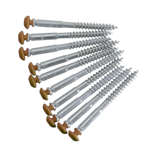 10 vis bois spéciale rénovation tête caramel diam. 6 x long. 70 mm pour menuiserie PVC