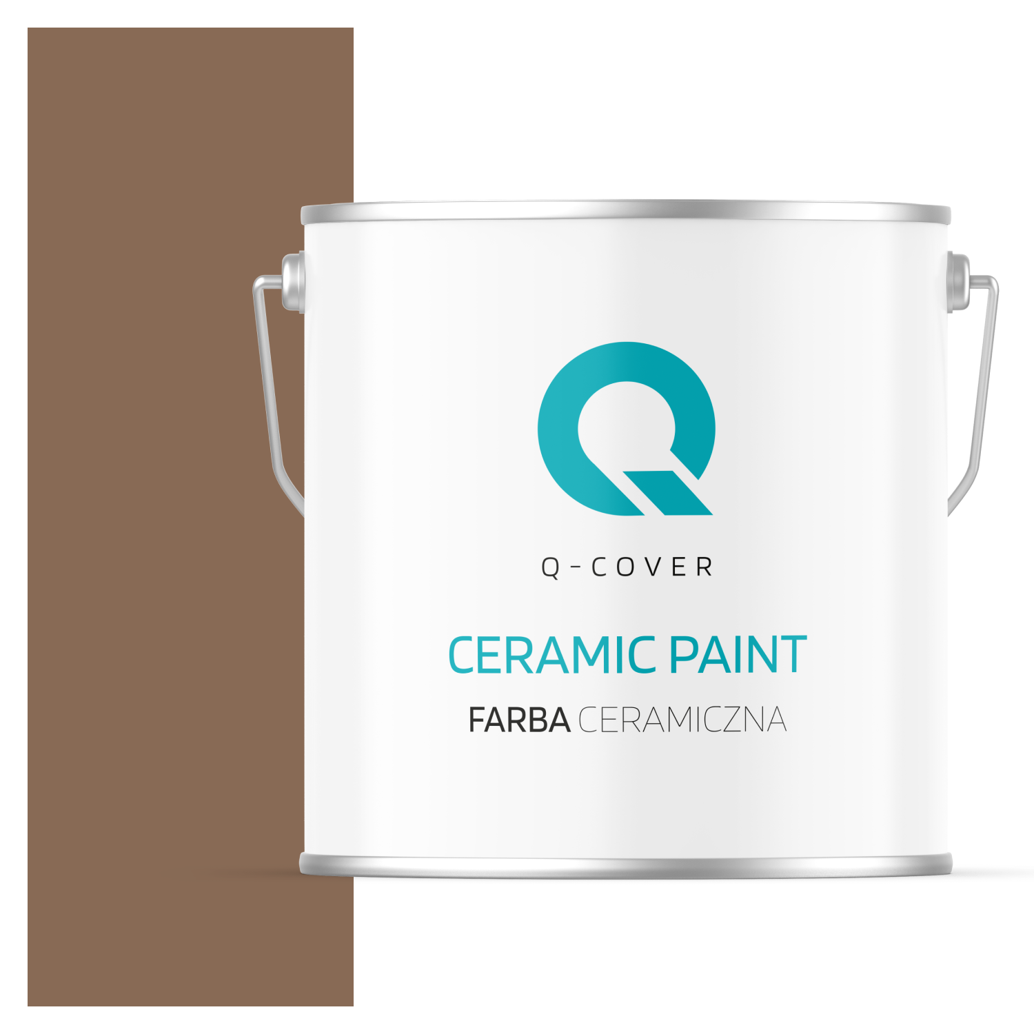 Farba Ceramiczna Do Ścian i Sufitów Q-Cover Brązowy ciemny H4917 Głęboki Mat 5L