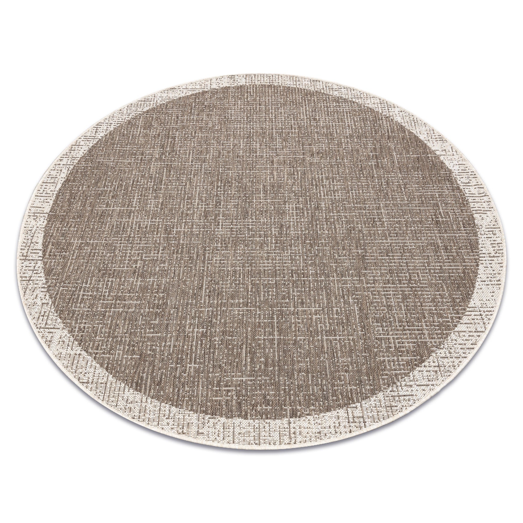 DYWAN SZNURKOWY SIZAL FLOORLUX KOŁO 20401 Ramka taupe / szampański koło 120 cm