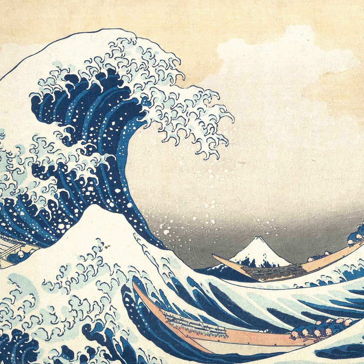 Tableau reproduction d'art la vague de Kanagawa par Hokusai - 60x40cm - 3