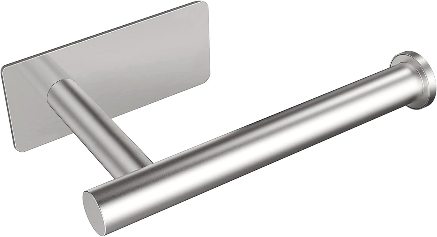 Uchwyt na papier toaletowy ze stali nierdzewnej, nie wymaga wiercenia, odpowiedni do łazienki i kuchni, szczotkowany kwadrat