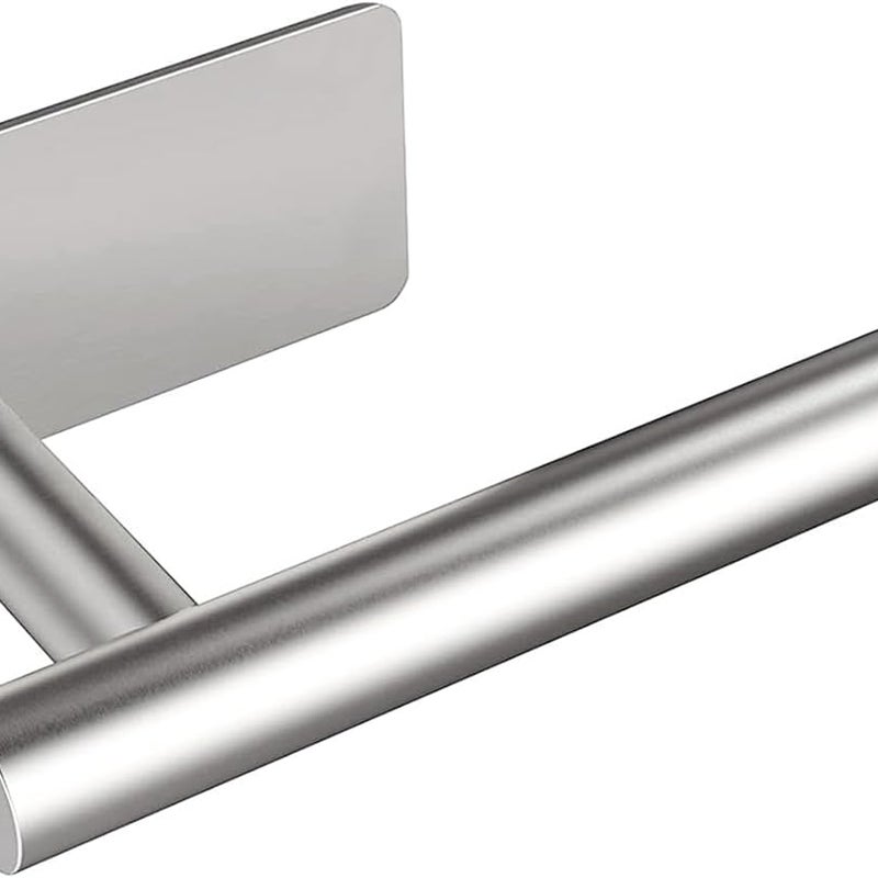 Uchwyt na papier toaletowy ze stali nierdzewnej, nie wymaga wiercenia, odpowiedni do łazienki i kuchni, szczotkowany kwadrat