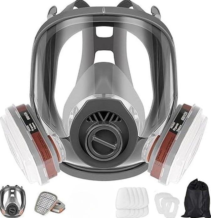 Reusable Protective Mask with Dust Filter, Respiratory Gas Mask with ...