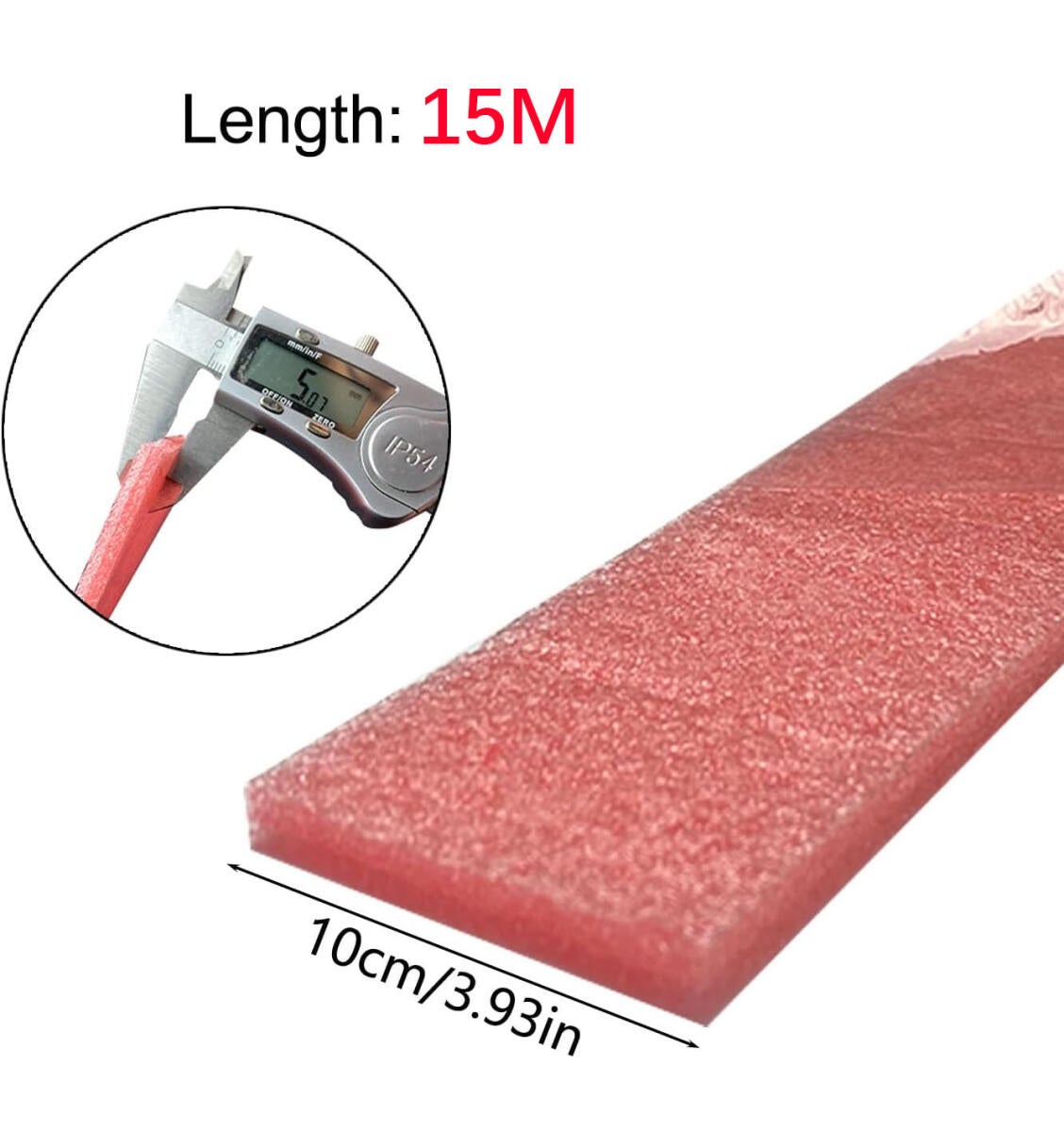 Pasek obwodowy do płytek samoprzylepnych 100 mm x 5 mm x 15 m do jastrychu, elastyczny pasek do ogrzewania podłogowego - 2