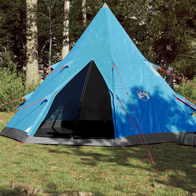 Namiot turystyczny, tipi, 4-os., niebieski, wodoszczelny