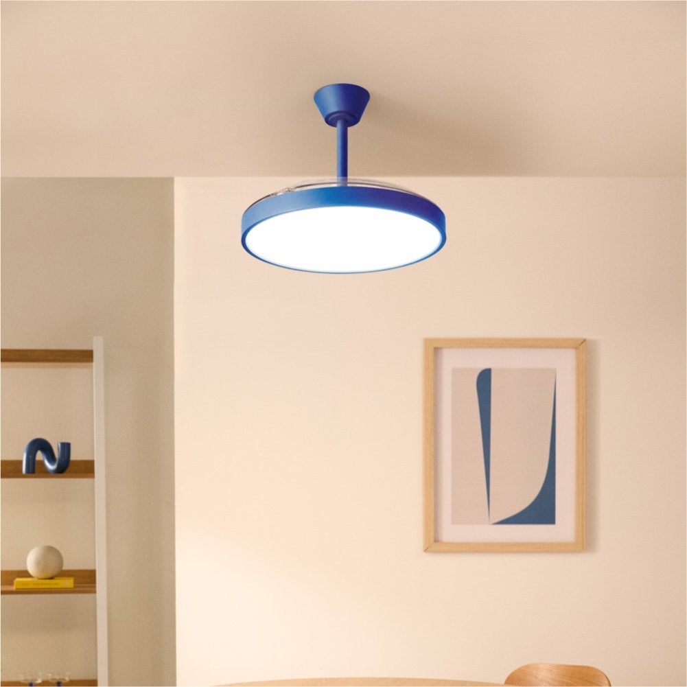 CREATE - WIND CLEAR STUDIO - Wentylator sufitowy 40W cichy z chowanymi łopatkami i oświetleniem LED, różne rozmiary -