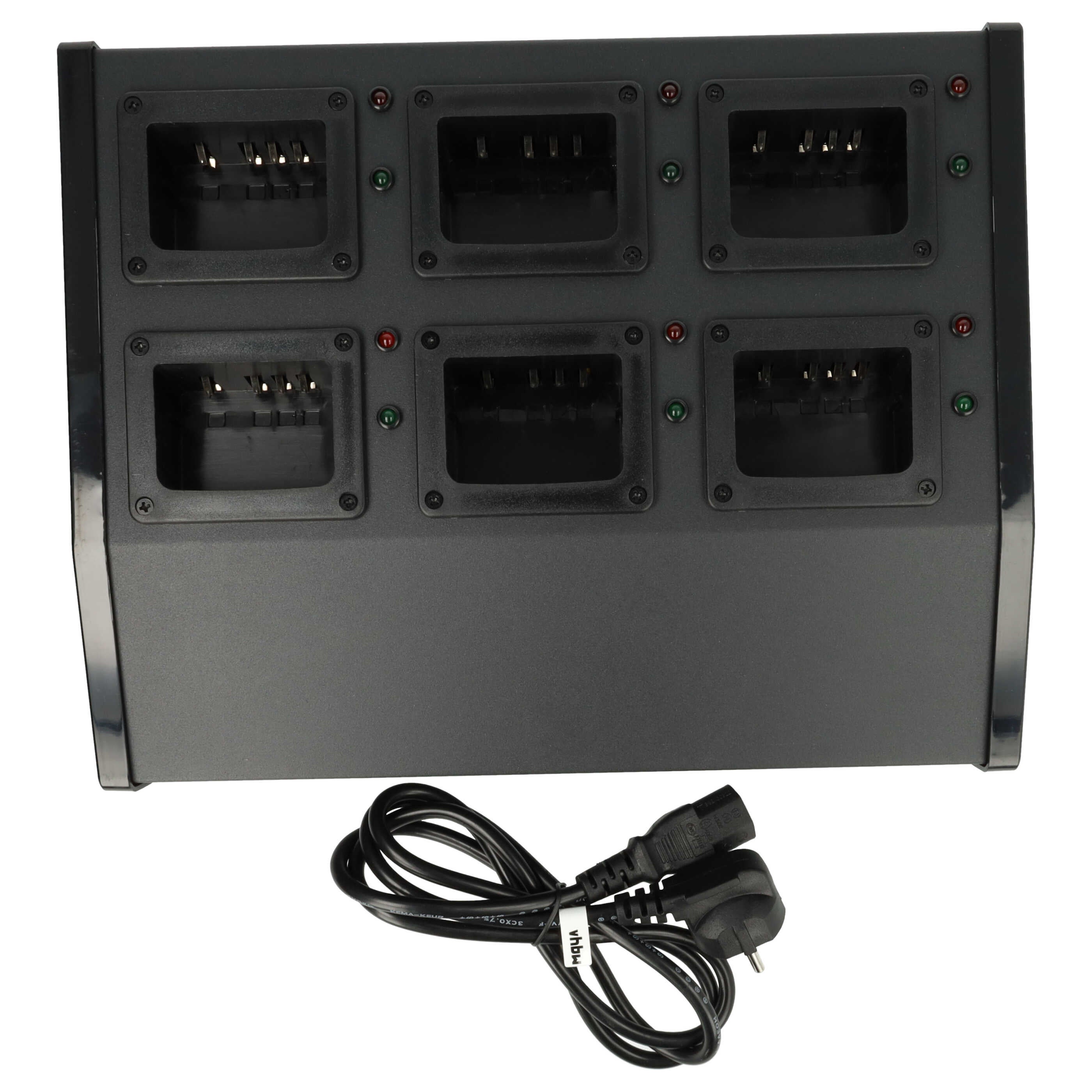 Chargeur 6 Entrées Vhbw Pour Baofeng UV-5R/UV-5RA - Socle + Prise 8,4V 0,5A