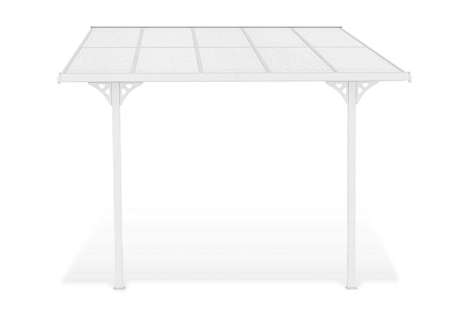 Pergola/Cochera adosada KLEO 3m x 3m aluminio Blanco - 4