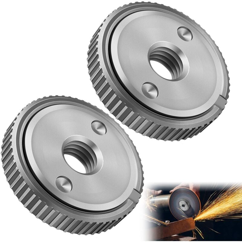 2 nakrętki szybkomocujące SDS do wszystkich nakrętek mocujących szlifierek kątowych Aeg, Black &amp; Decker, Dewalt, Flex, Hitachi, Metabo, Maki