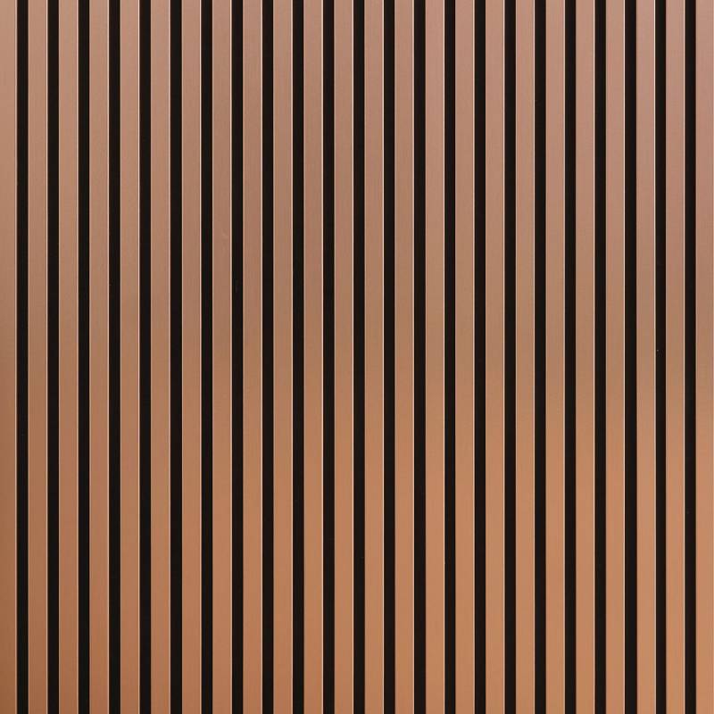 Mur TV - Lot de 5 Panneaux tasseaux bois 250 x 30 x 1,9 cm - rose gold/feutrine noir - 3,75m² - 5