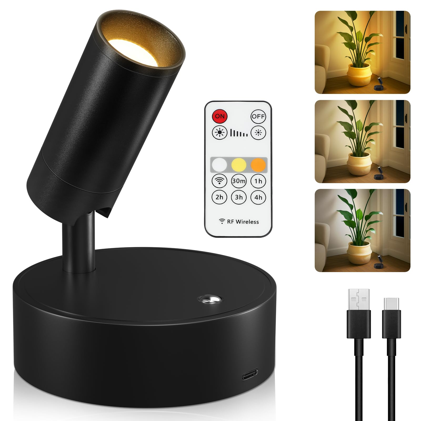 Focos de interior, focos LED inalámbricos, iluminación indirecta de ...