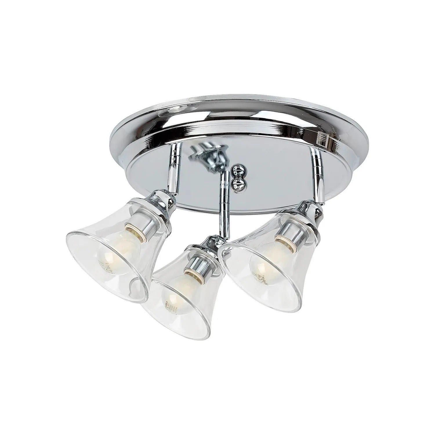 Plafonnier E14 Chrome Crystal Style Classique Métal IP44 - 3