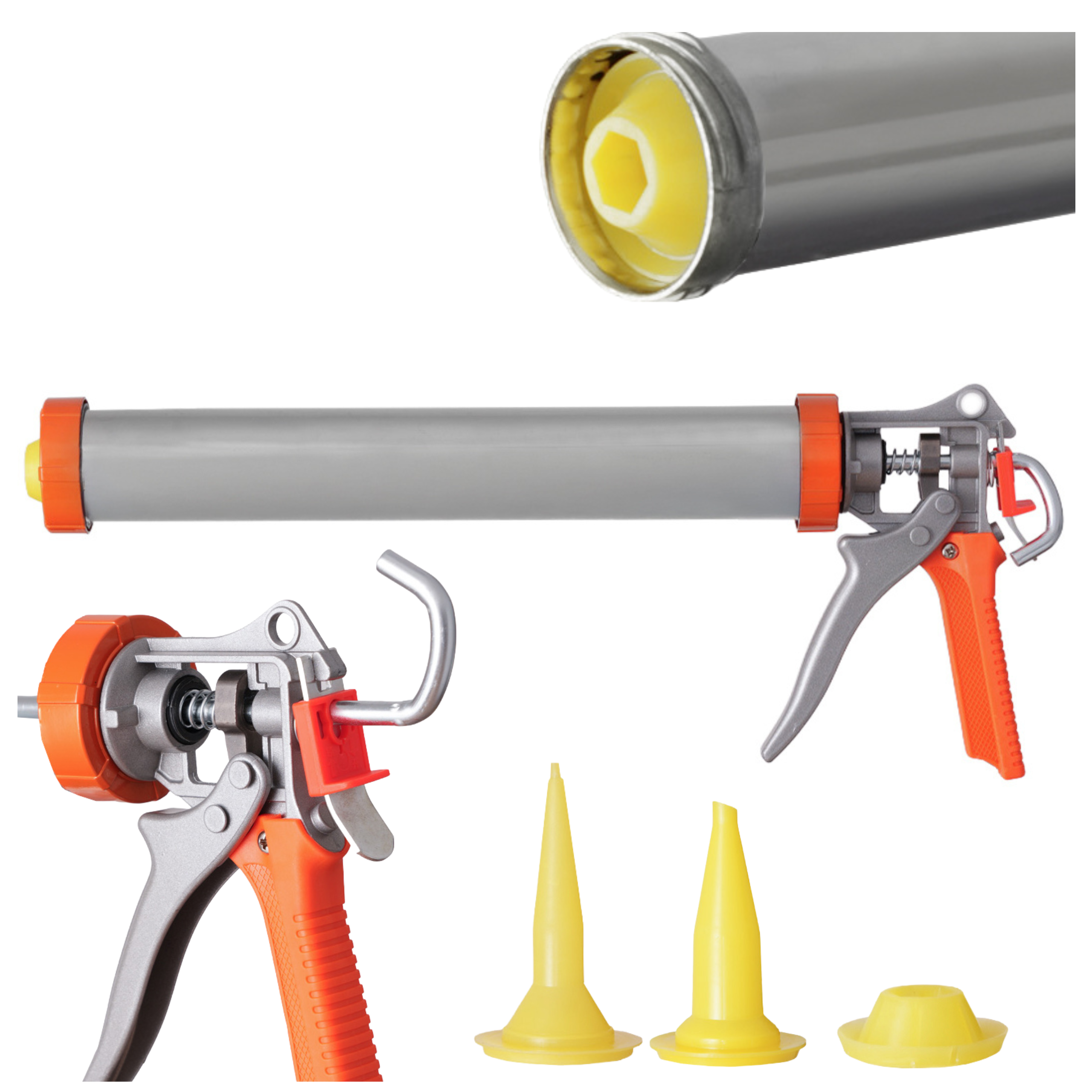 Wyciskacz 600 ml aluminiowy pomarańczowy