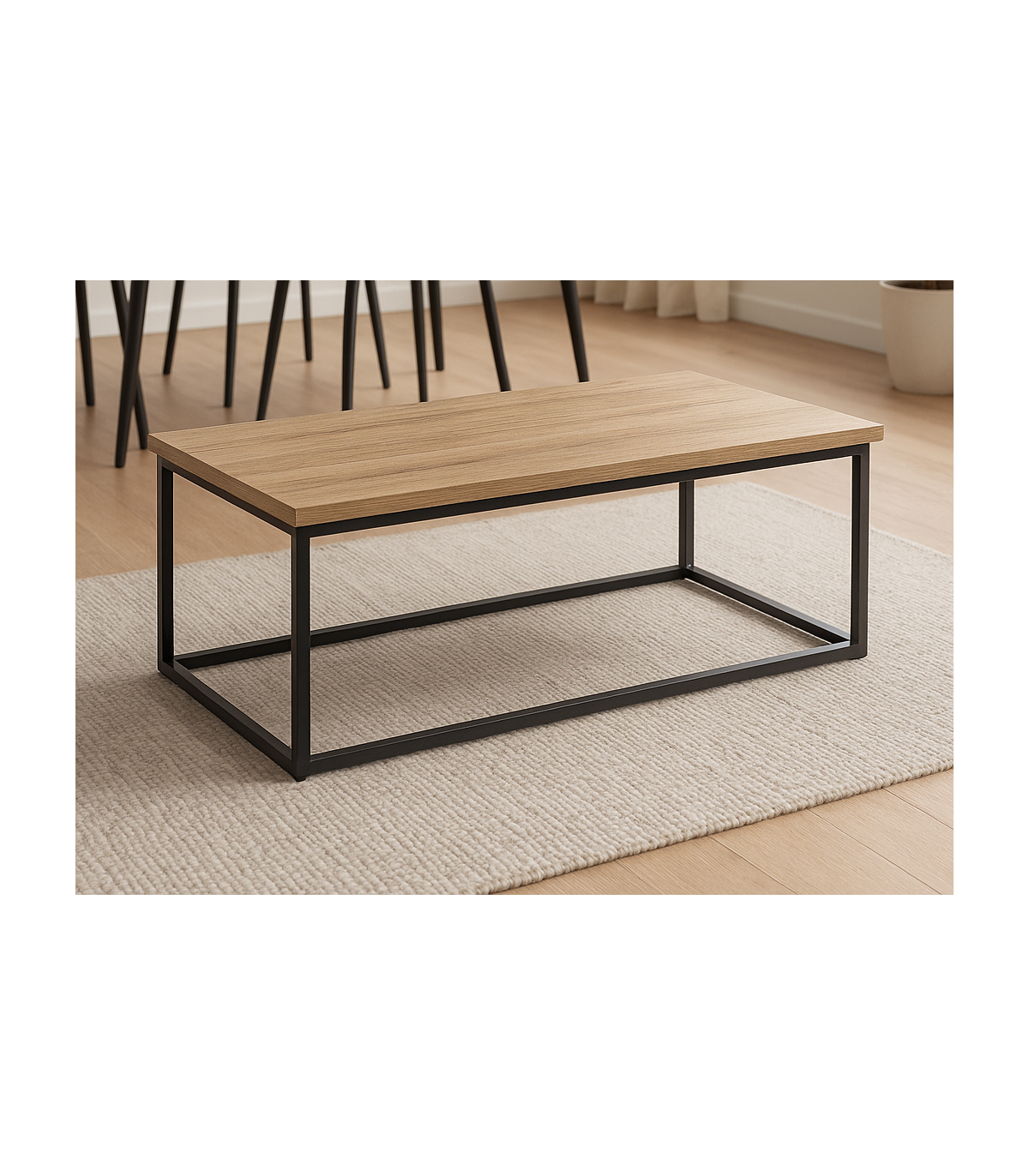 Mbtic Mesa Centro Para Salón Modelo Aitana Diseño Moderno Y Funcional Negro , Leroy Merlin