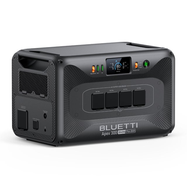 BLUETTI Apex 300 Générateur Solaire, 2764,8Wh Batterie LFP avec 4 Prises CA 3840W, Démarrage Noir,Alimentation Modulaire pour Camping-car et Urgences