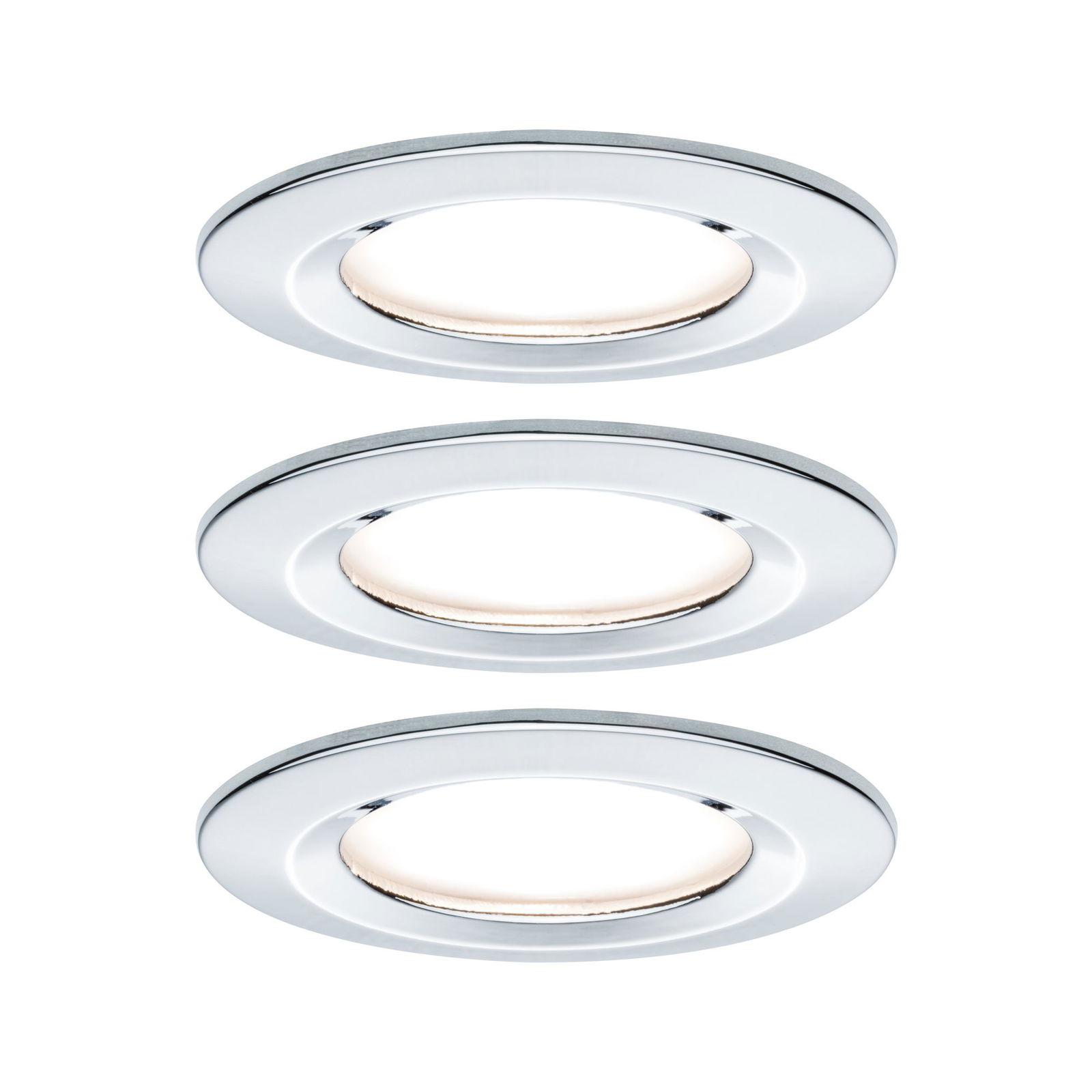 Spot encastré LED Nova Kit de base fixe IP44 rond 78mm GU10 3x6,5W ...