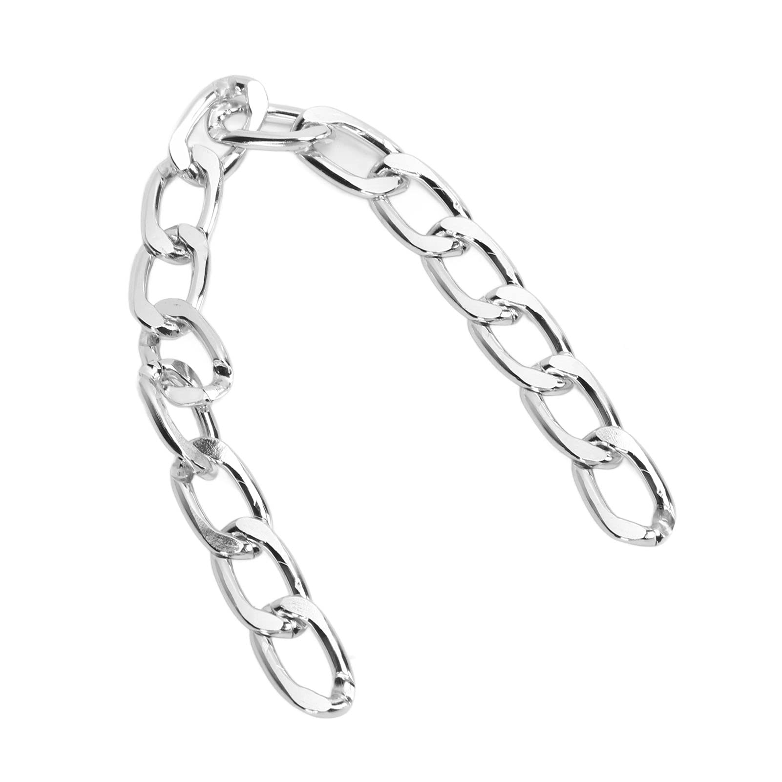 Chaînes en aluminium de 32,8 pieds, style élégant, chaîne artisanale en métal pour bijoux, collier, bracelet (couleur argent N24901) - 8