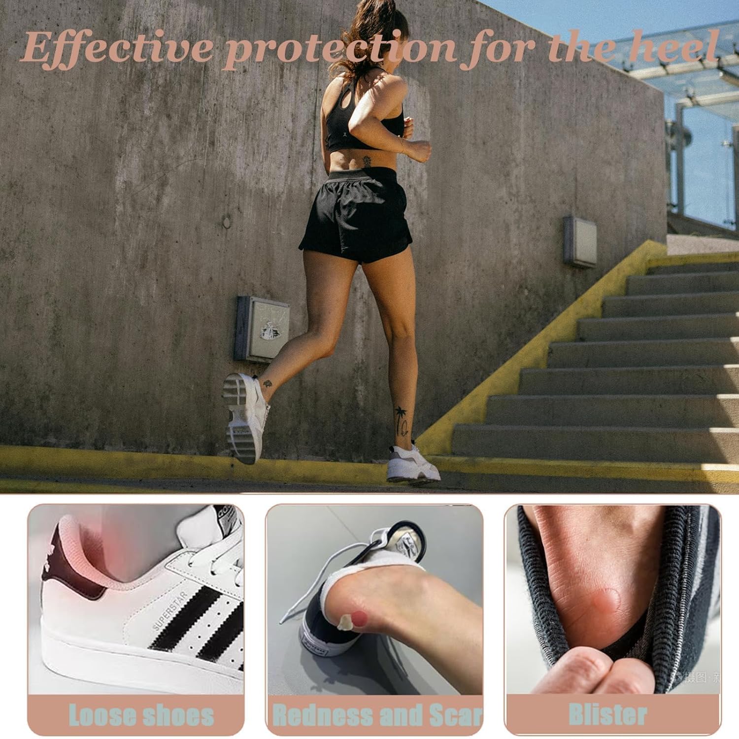 Lot de 6 Paires Coussinets, Protection Chaussure Homme et Femme, Inserts de Talons, épais, Autocollants, pour l'arrière du Talon, chaussure... - 4