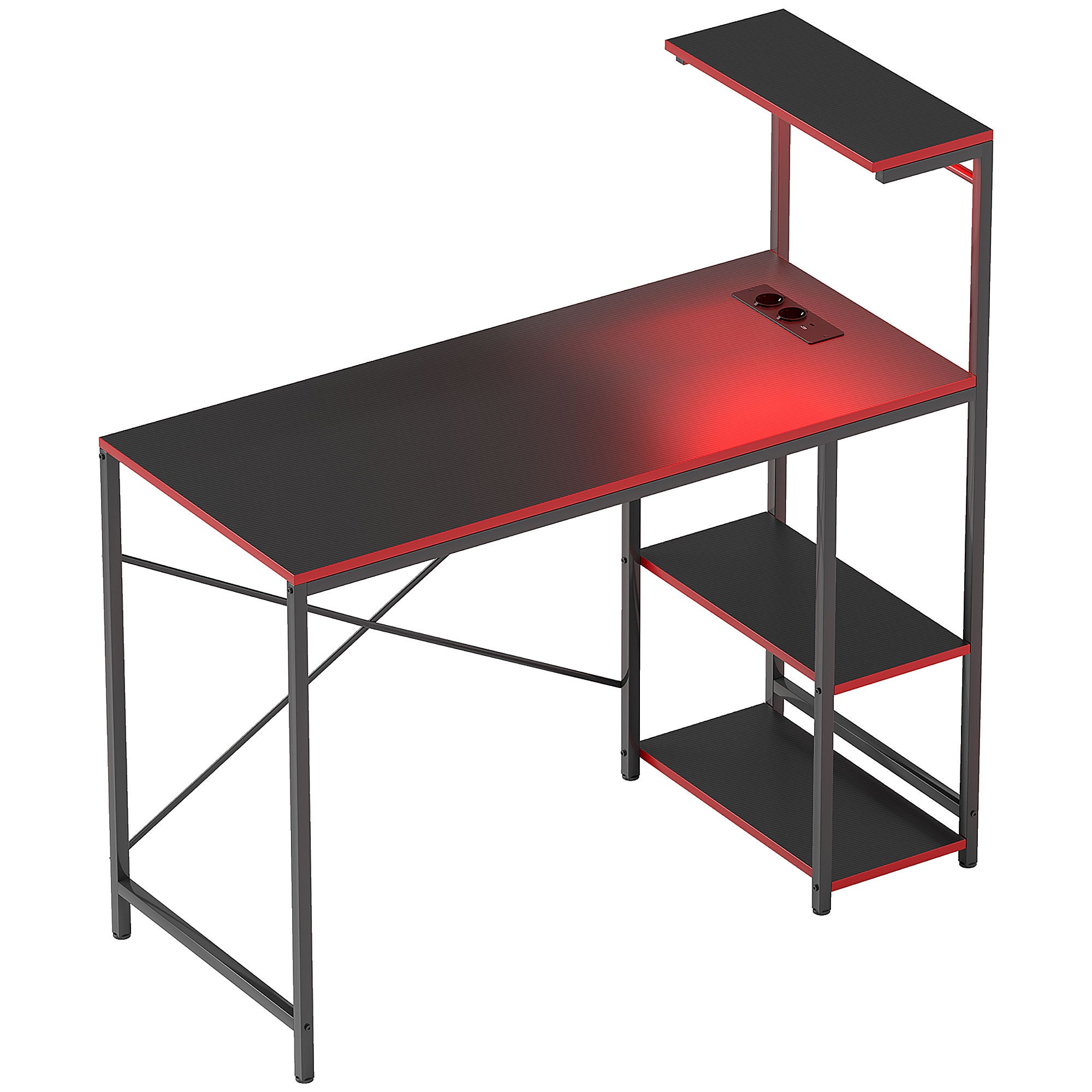 Rebecca Mobili Scrivania Tavolo Per Pc Con Libreria Nera In Legno Metallo Moderna Casa Ufficio 85439973