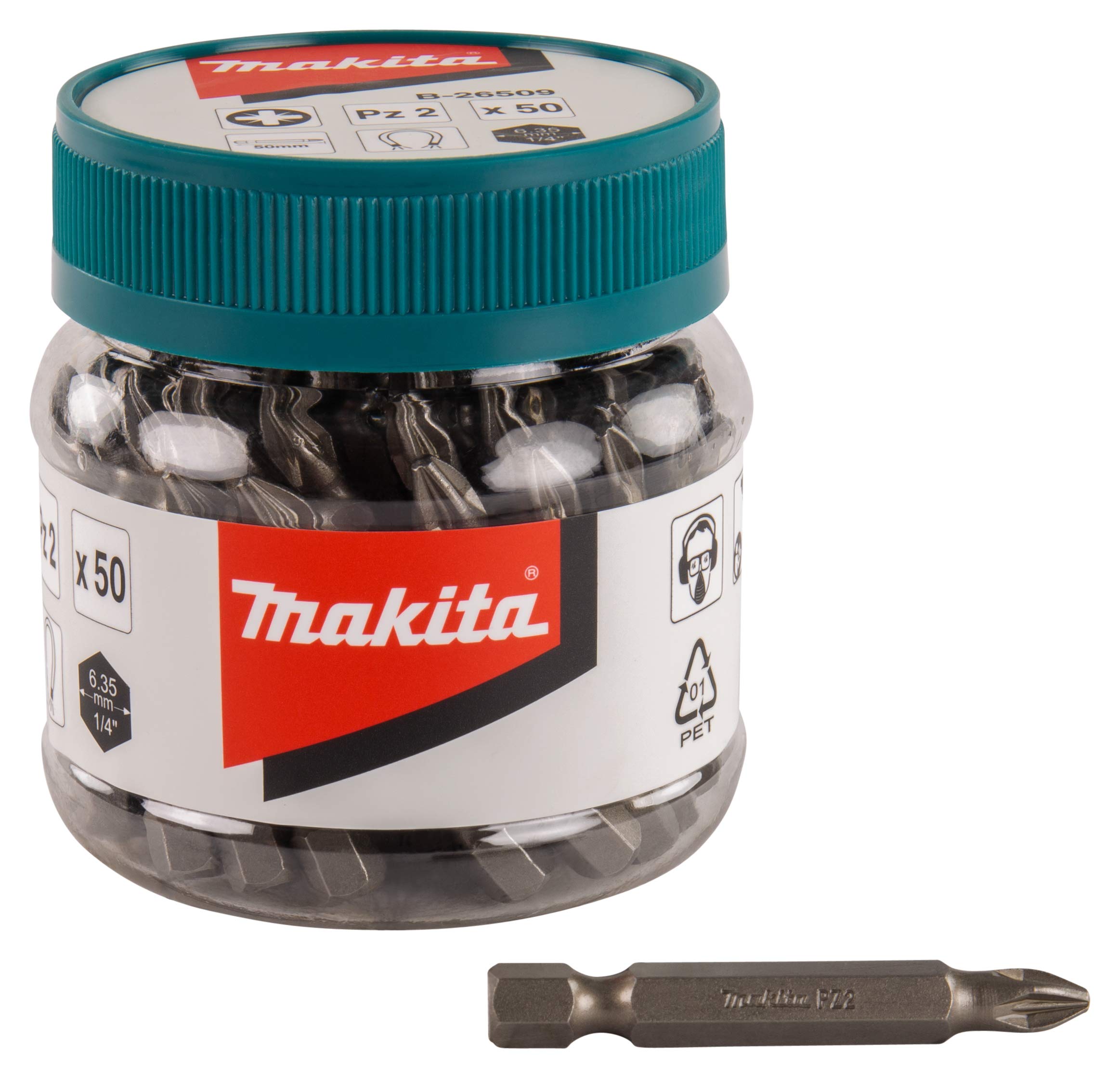 26509 Rag MAKITA B-26509 - Bote de 50 puntas pozidrive a granel pz2 x 50 mm ...