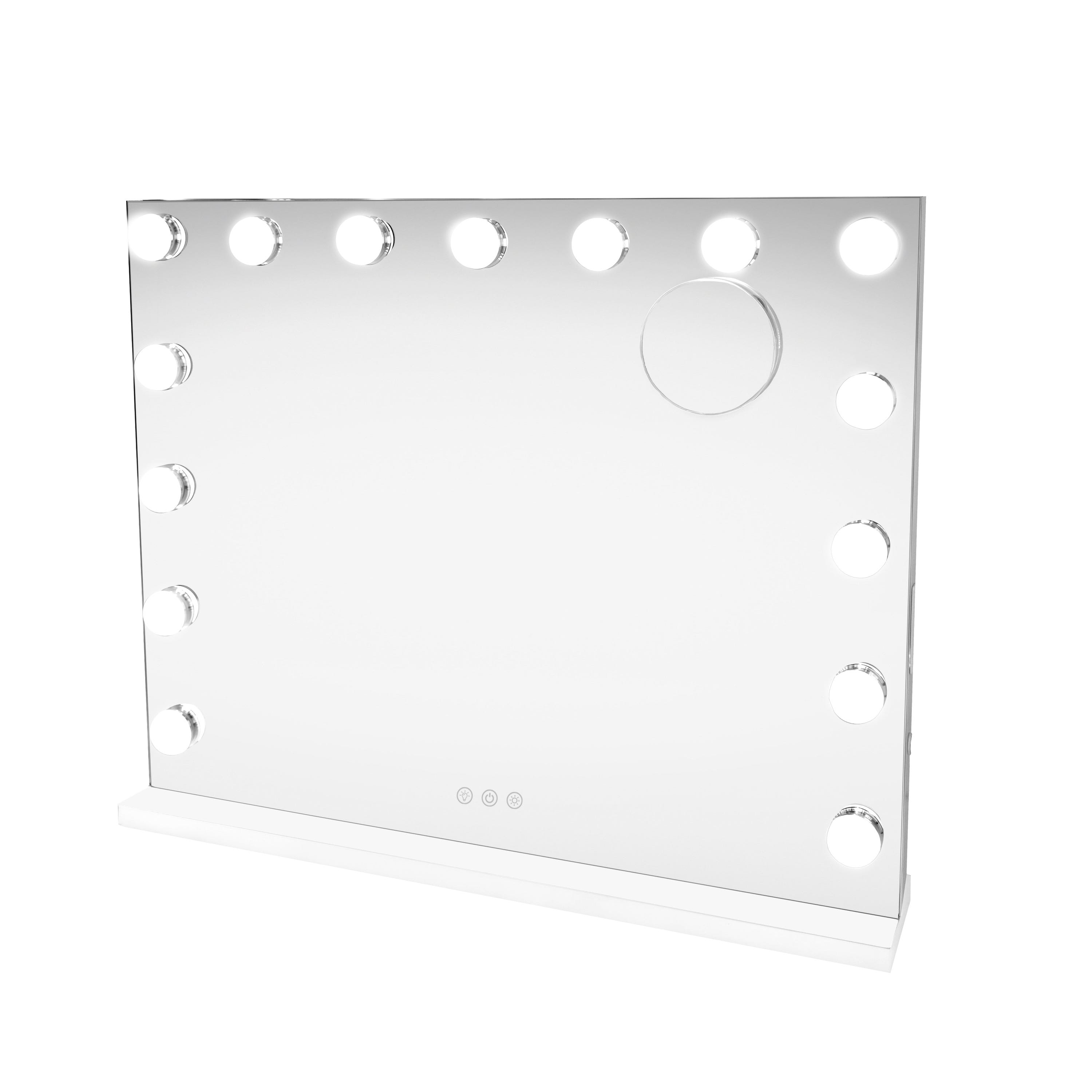 FENCHILIN Specchio Trucco con Luci, 12 Lampade LED, Controllo Touch Screen Regolabile a 360 Gradi Hollywood cosmetico grande da tavolo 30x41cm FENCHILIN Specchio Trucco con Luci, 12 Lampade LED, Controllo Touch Screen Regolabile a 360 Gradi Hollywood cosmetico grande da tavolo 30x41cm