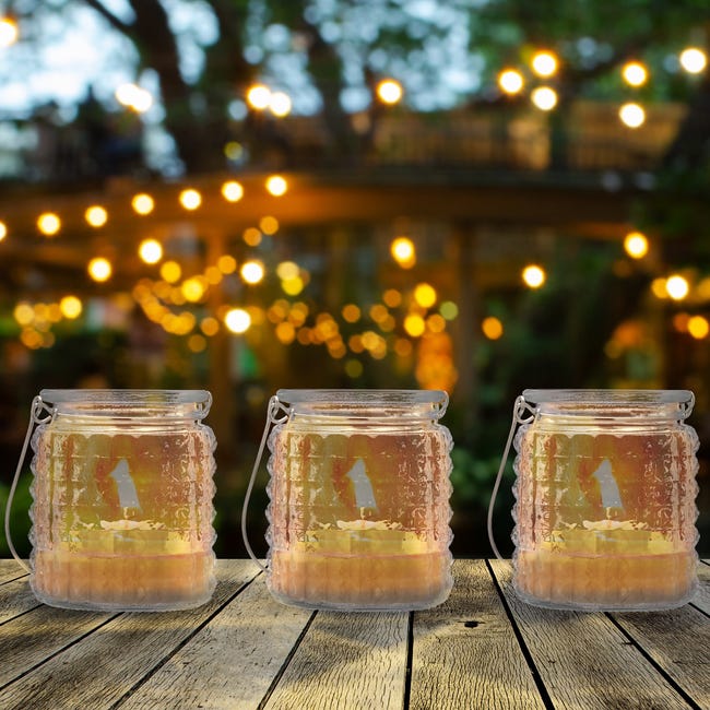 Set 12 Vasetti Portacandele Relaxdays - Vetro Con Manico Argentato, 9.5x8 Cm, Per Decorazioni E Feste - Foto 4