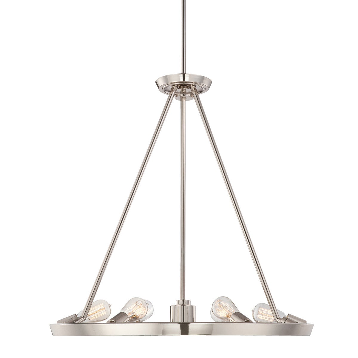 Lampa wisząca Theater Row imperialne srebro 6xE27x60W wym: 183,7 x 71,1 x 71,1 cm metal Quoizel