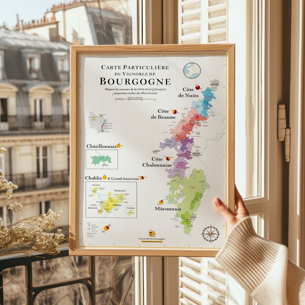 Affiche 50x70 cm - La Carte des Vins de Bourgogne - LA CARTE DES VINS SVP - 5