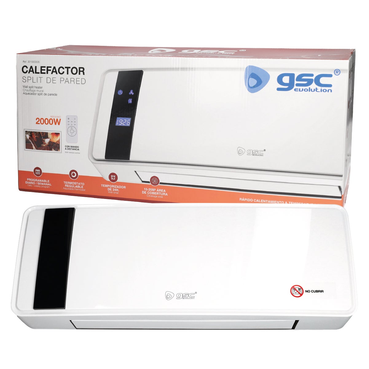 2000 W Wand-Split-Heizung für Badezimmer IPX2 - 6