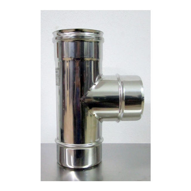 Raccord en T 90° en acier inoxydable - 150 mm