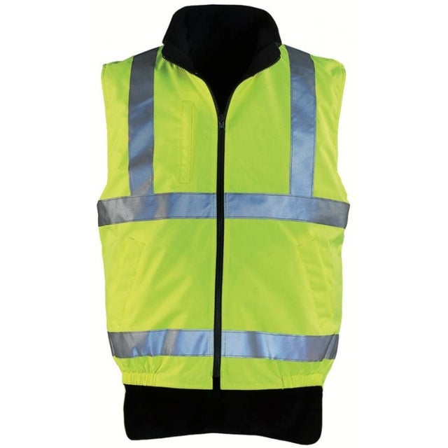Gilet haute visibilité doublé polaire réversible Coverguard Hi-Way Jaune / Noir 3XL