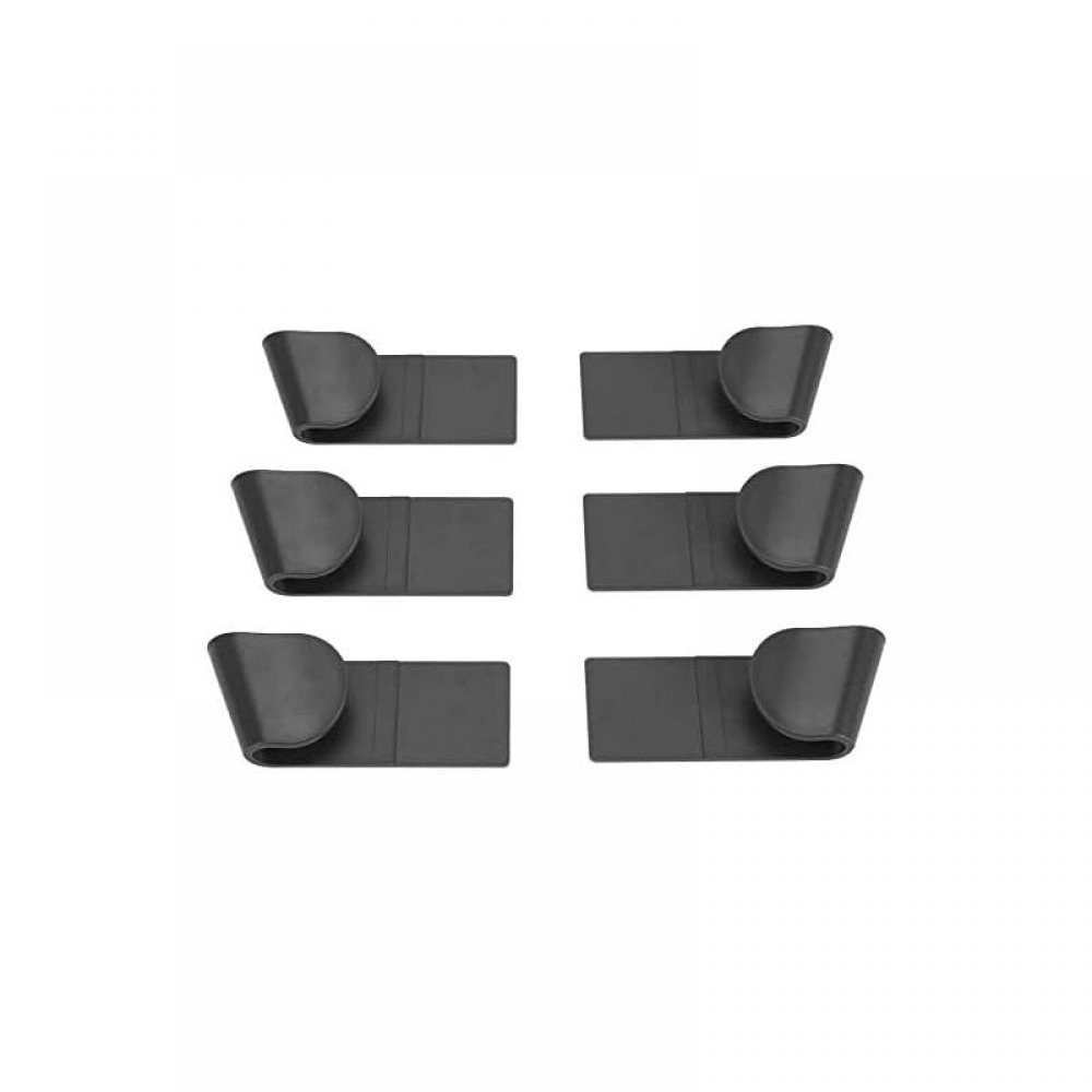 Zestaw 6 regulowanych półek do przechowywania pokrywek garnków, desek do krojenia i przyborów kuchennych.