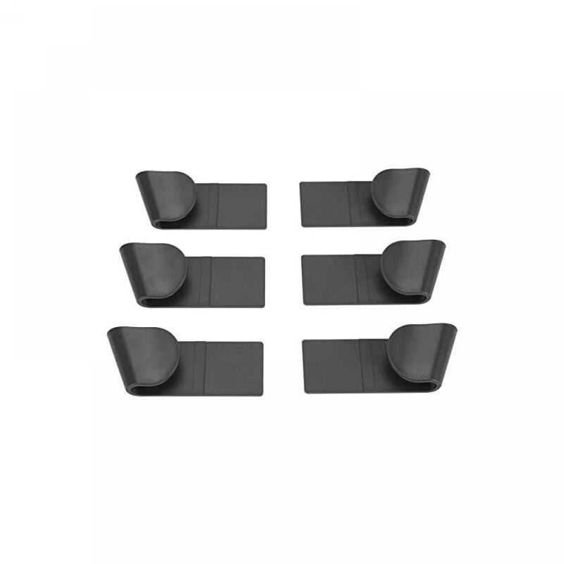 Zestaw 6 regulowanych półek do przechowywania pokrywek garnków, desek do krojenia i przyborów kuchennych.