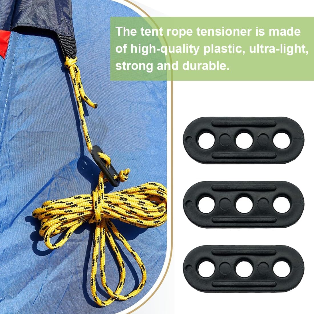 10 Tendeurs De Corde En S Pour Camping : Kit D’ajusteurs Pratique Et Solide Pour Boucle De Tente