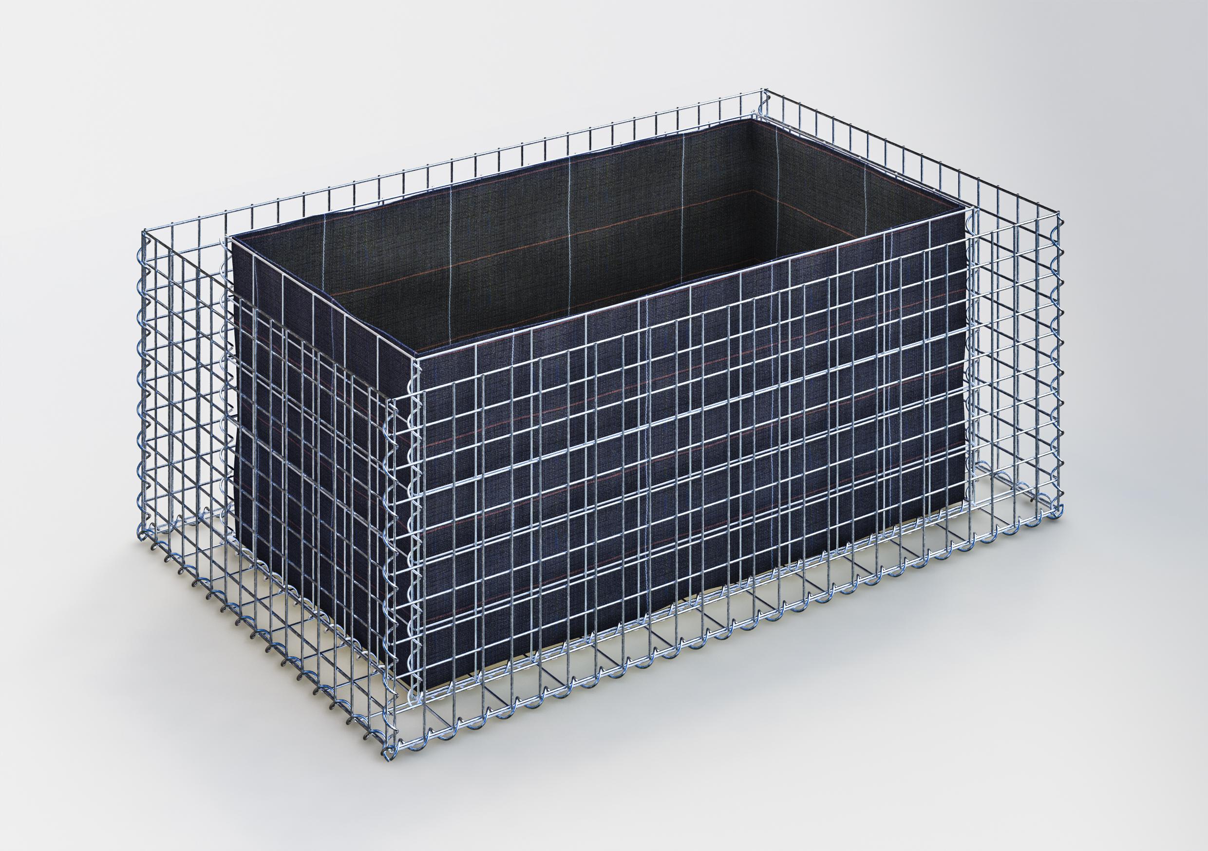 Gabiona Jardin surélevé en gabion, 130 cm x 50 cm x 80 cm (L x H x P