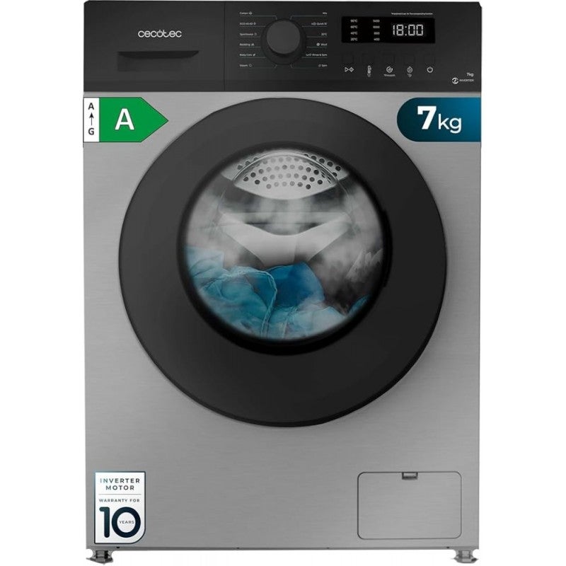 Lave-Linge Frontal Cecotec 10 Kg – 1400 Tr/min, Moteur Inverter, 16 Programmes, SteamMax – Classe A, Écran Tactile - 11