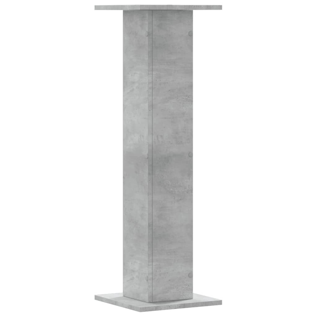 Supports pour plantes 2 pcs gris béton bois d'ingénierie - 5