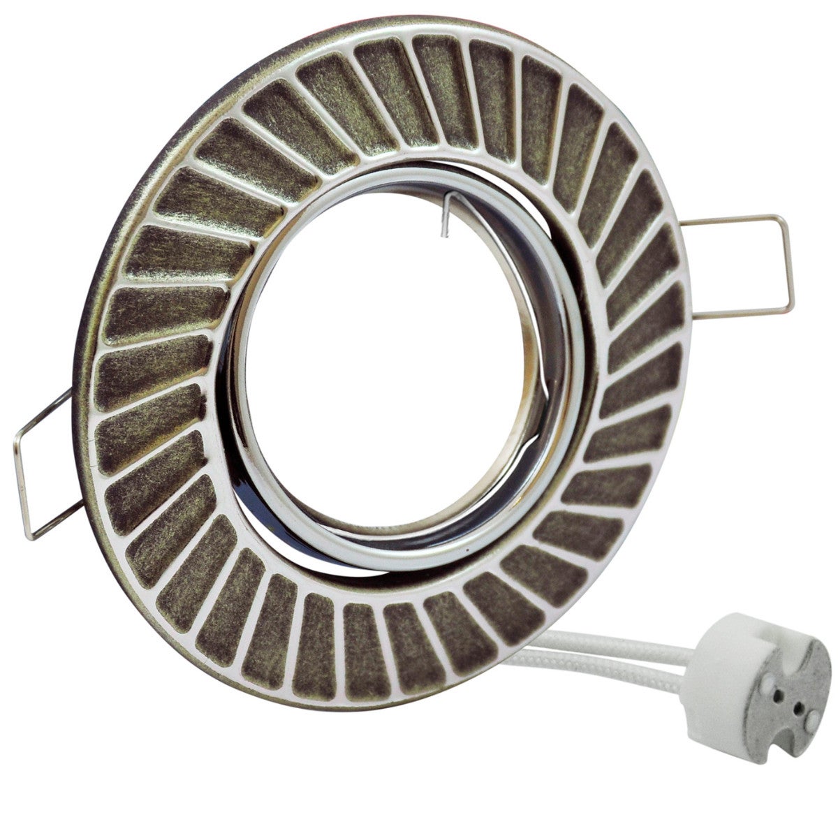Oprawa sufitowa wpuszczana podtynkowa Fobos srebrna 1xMR16x5W okrągła ruchoma IP20 wym: 2,6 x 10 x 10 cm metal Polux - 3