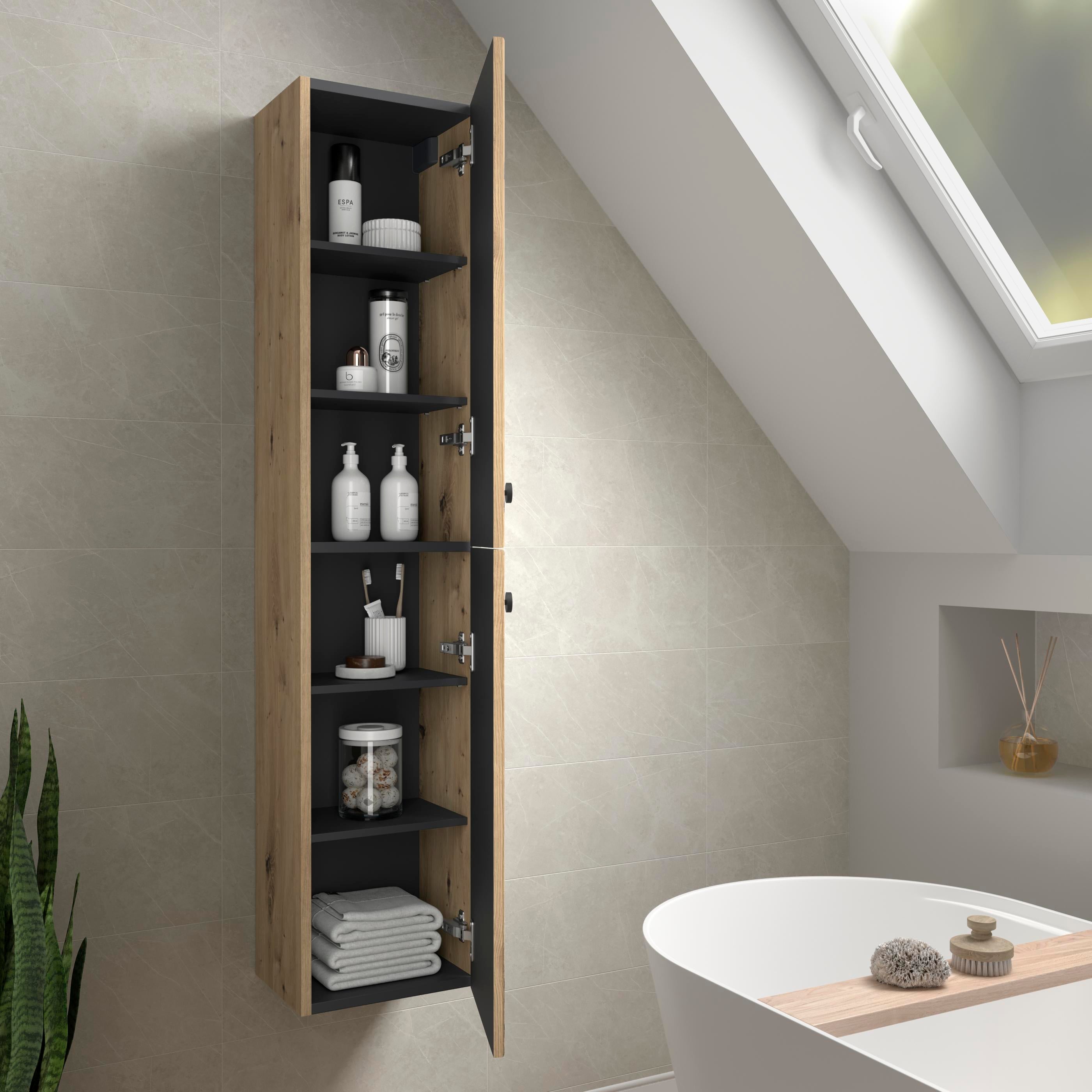 Colonna da bagno RUNA Rovere 30cm - 2