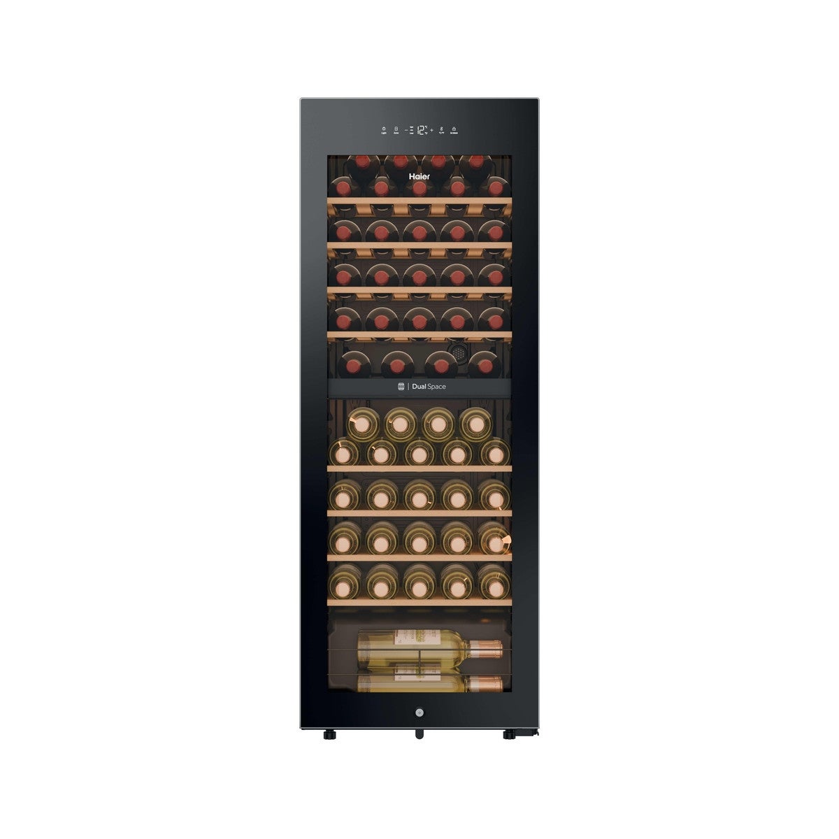 Vinoteca Haier HWS56GDG 31 botellas doble zona puerta anti UV negra - Imagen 3