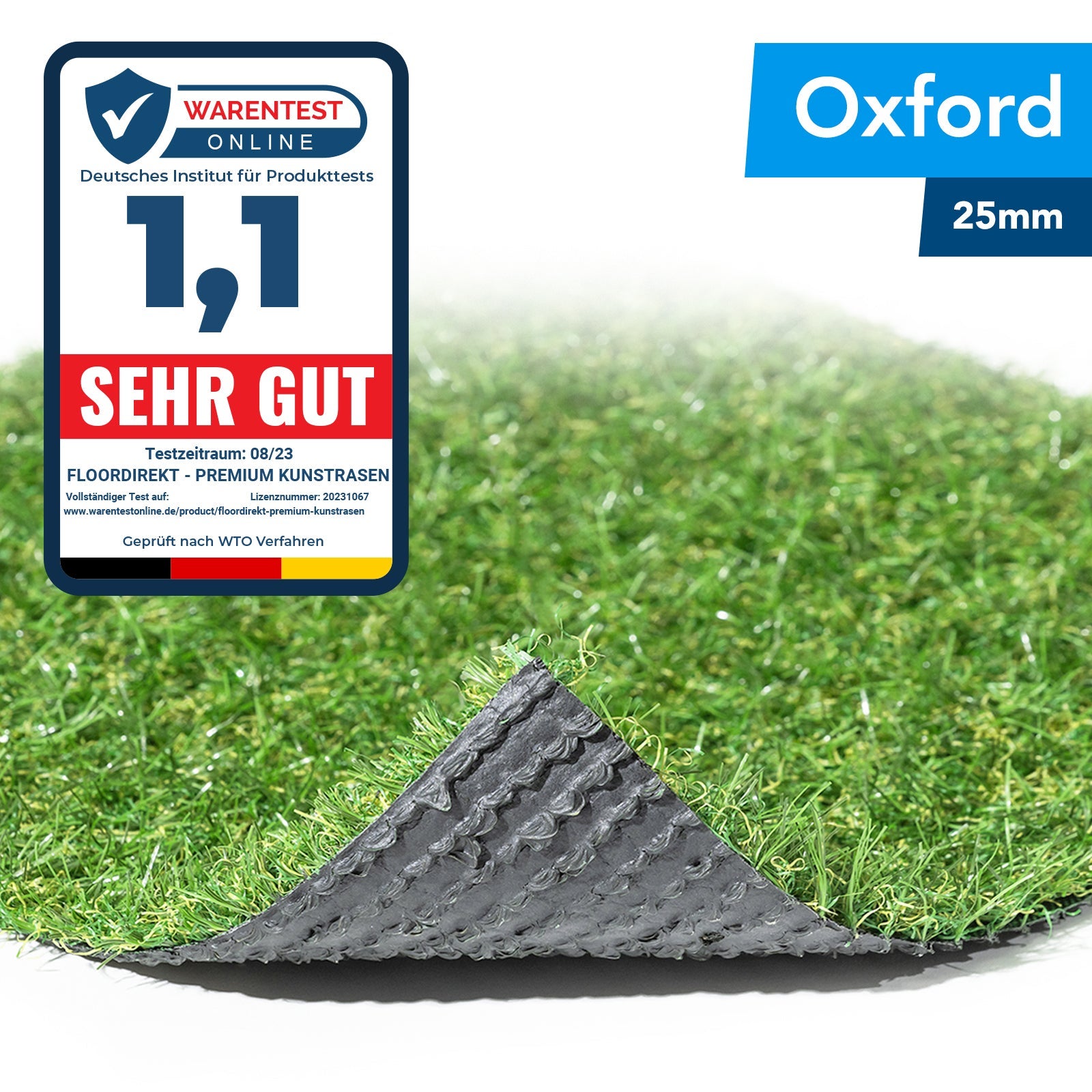 Eba artificiale Oxford di classe premium Altezza: 25 mm 100 x 50 cm - 2