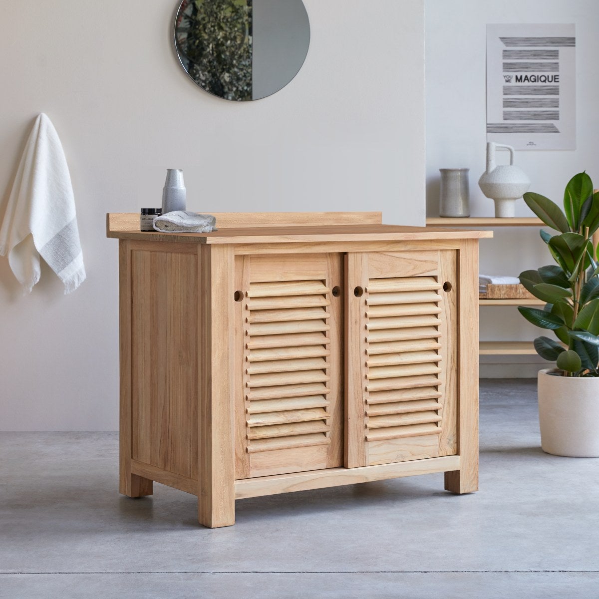 Tikamoon mueble de almacenaje de madera de teca 95 coline