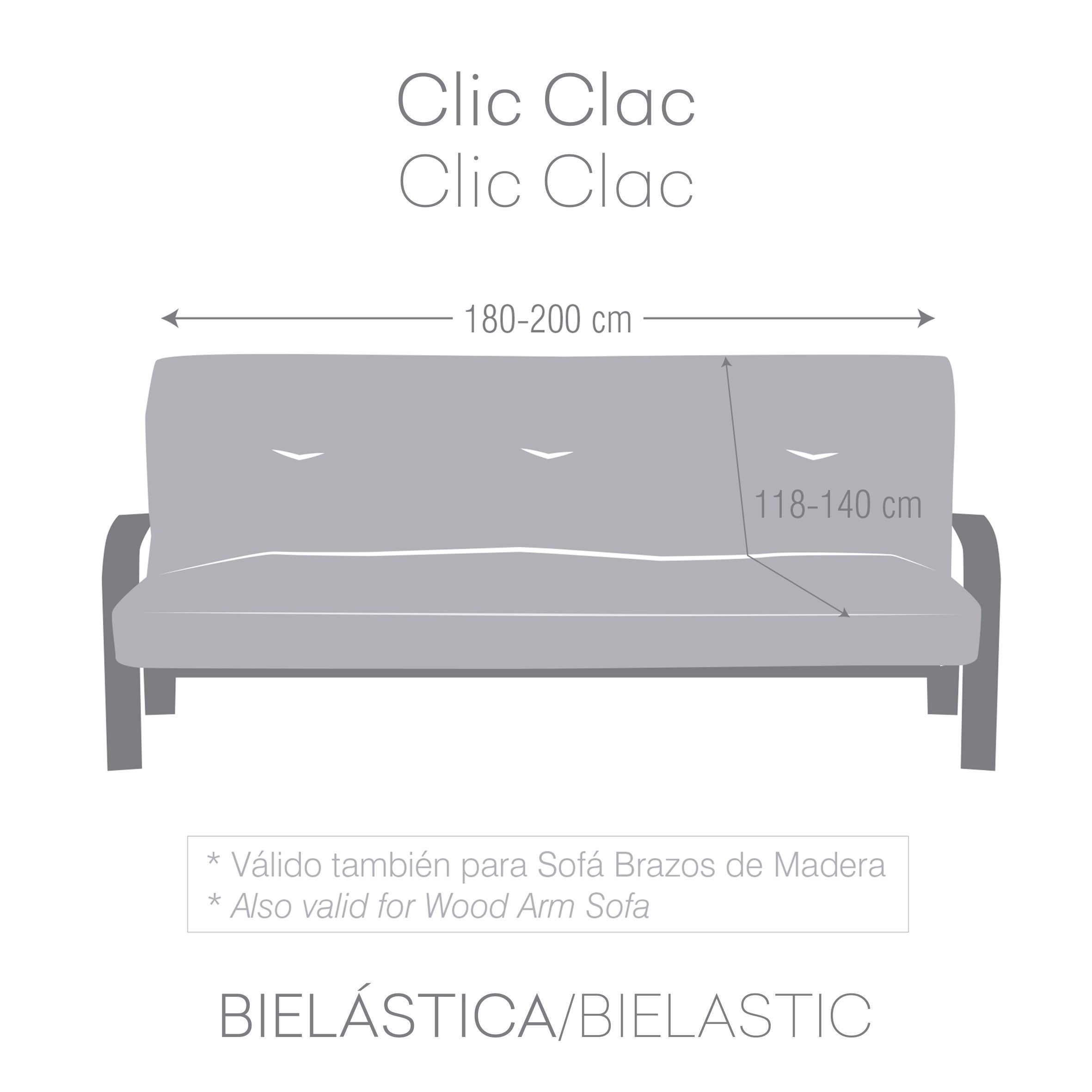 Copridivano Bronx 3 posti clic clac elastica bianco 180 - 200 cm - 4