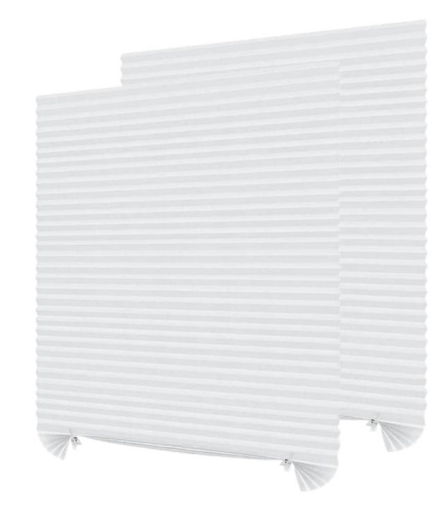2 pezzi di tende temporanee senza fili, tende plissettate oscuranti in carta autoadesive, facili da tagliare e installare, 60 cm x 150 cm