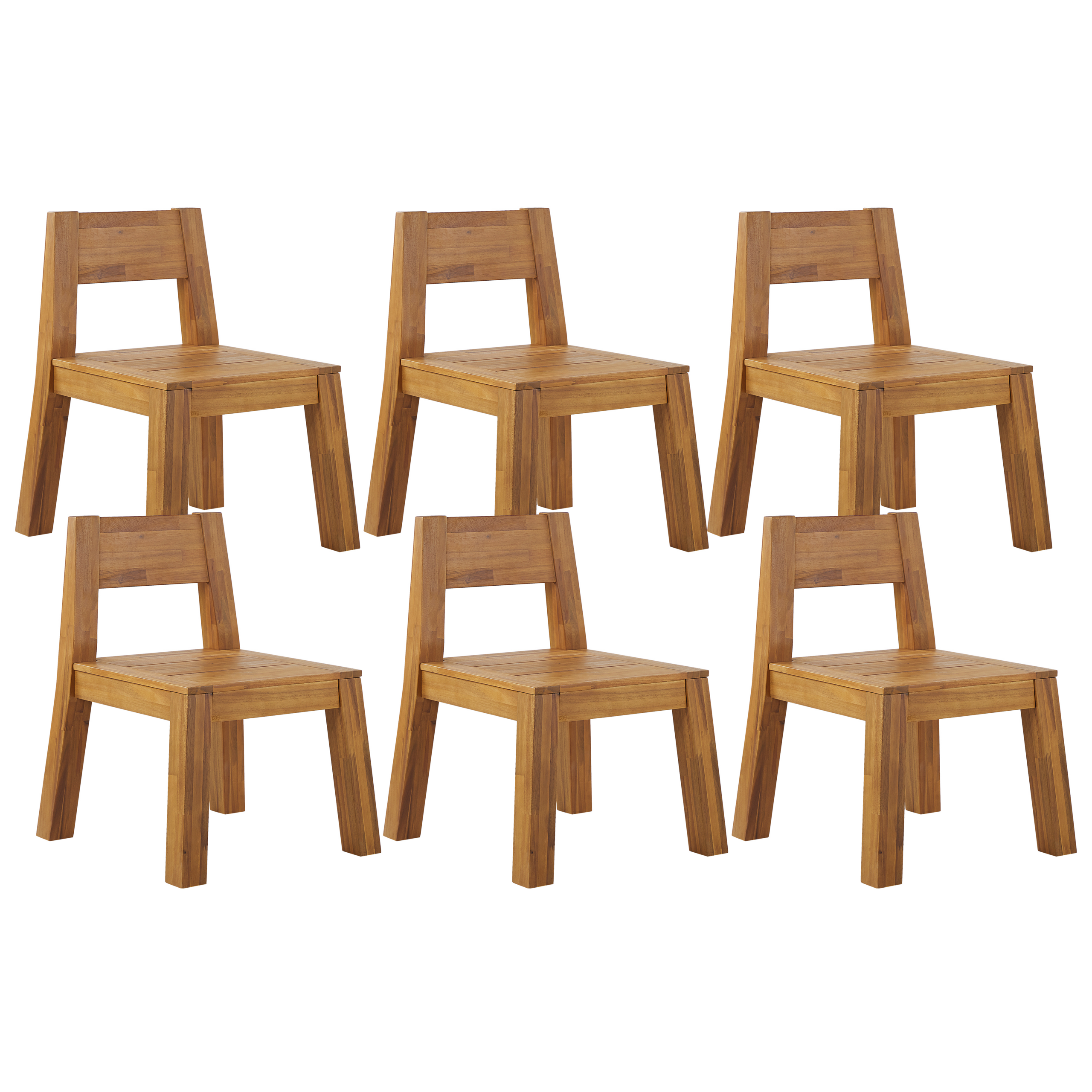 Set de 6 scaune de grădină LIVORNO Lemn de acacia Maro 6buc