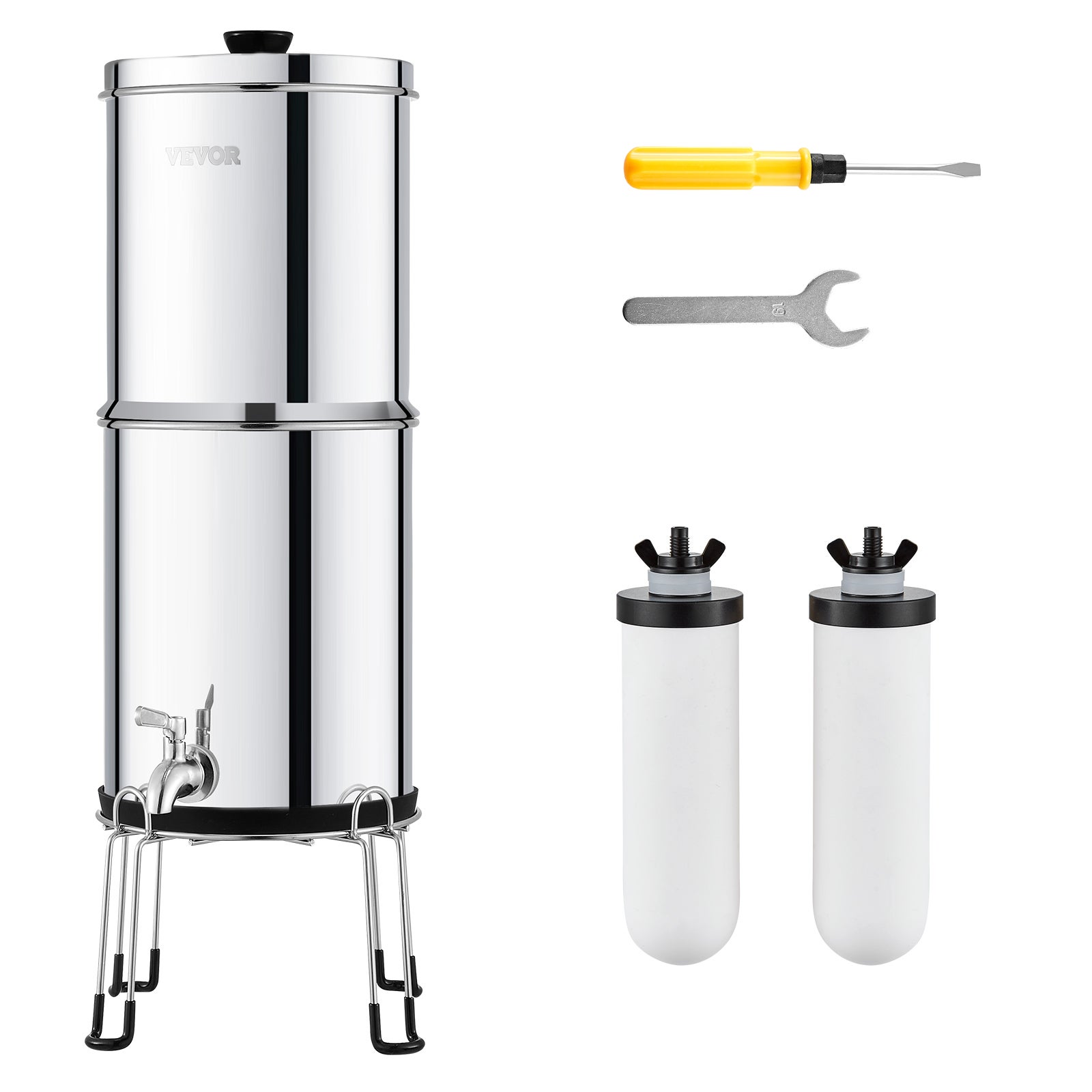 System grawitacyjnego filtra wody Filtr wody 7,8-8,5L ceramiczny filtr membranowy VEVOR